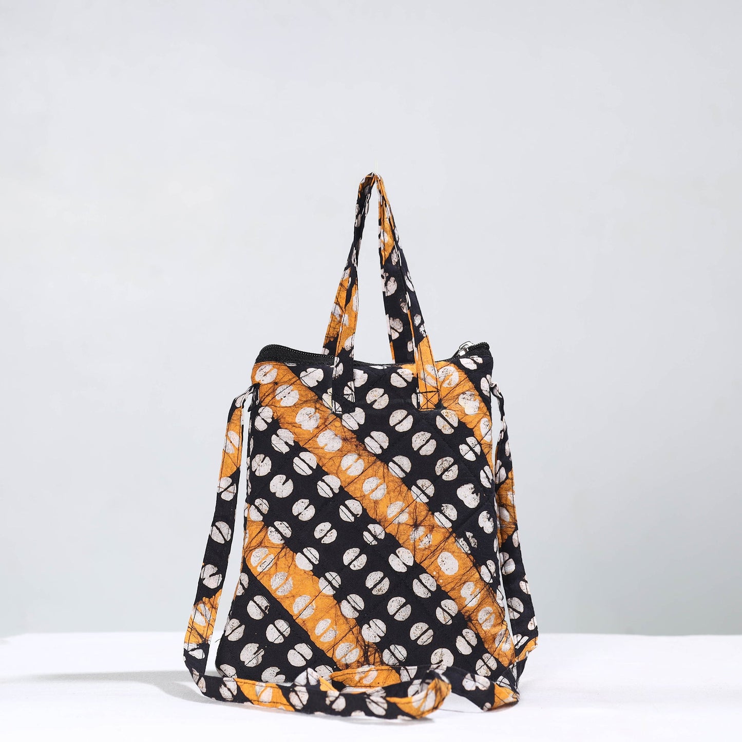 Hand Batik Printed Quilted Cotton Sling Bag 12