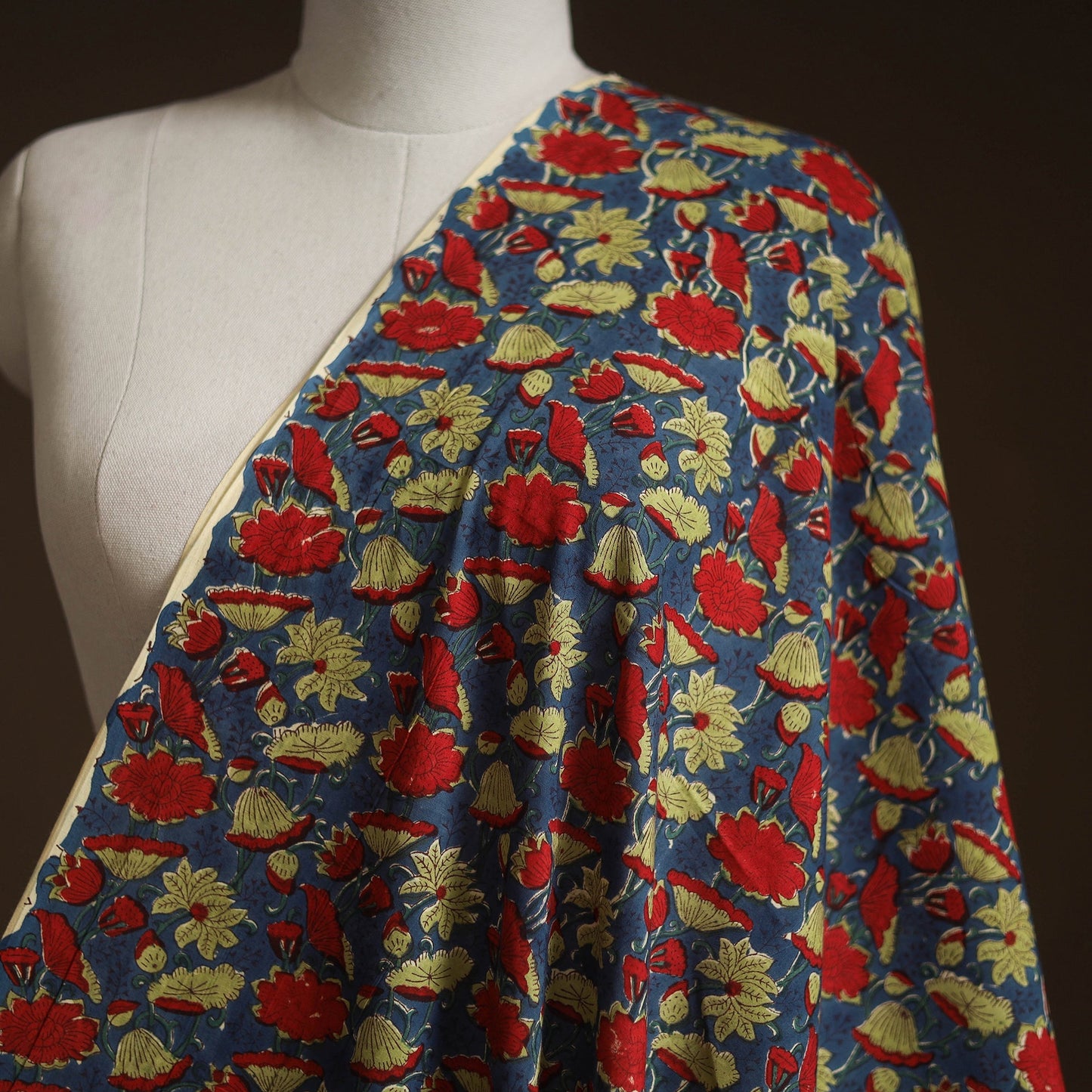 Hand block print cotton sanganeri fabric 06 - handcrafted