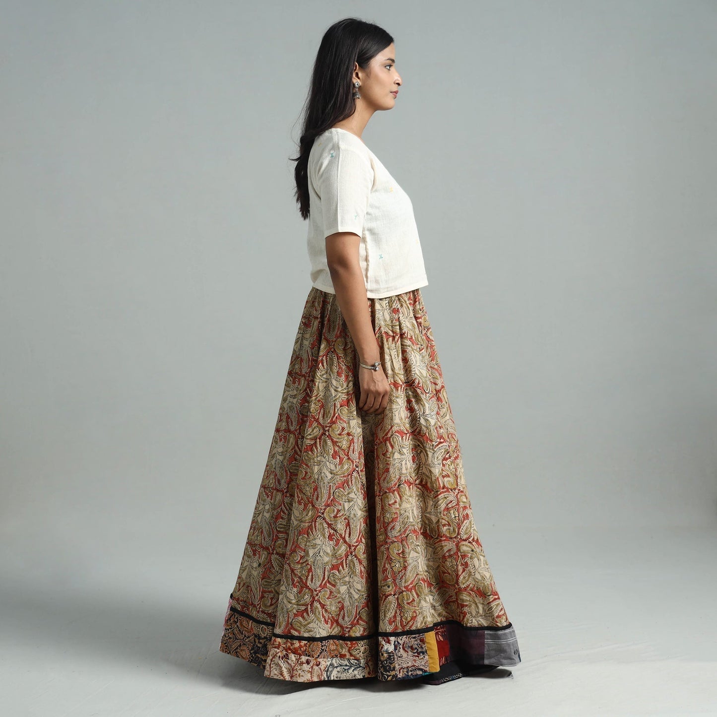 Shop Pure Cotton Kalamkari Skirt