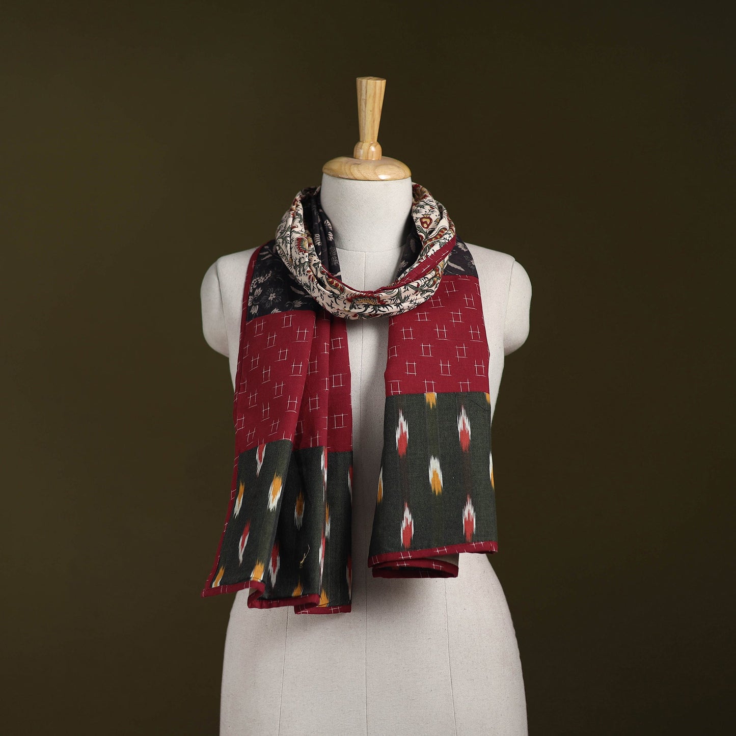 Hand-stitched cotton patchwork stole 14 - handcrafted