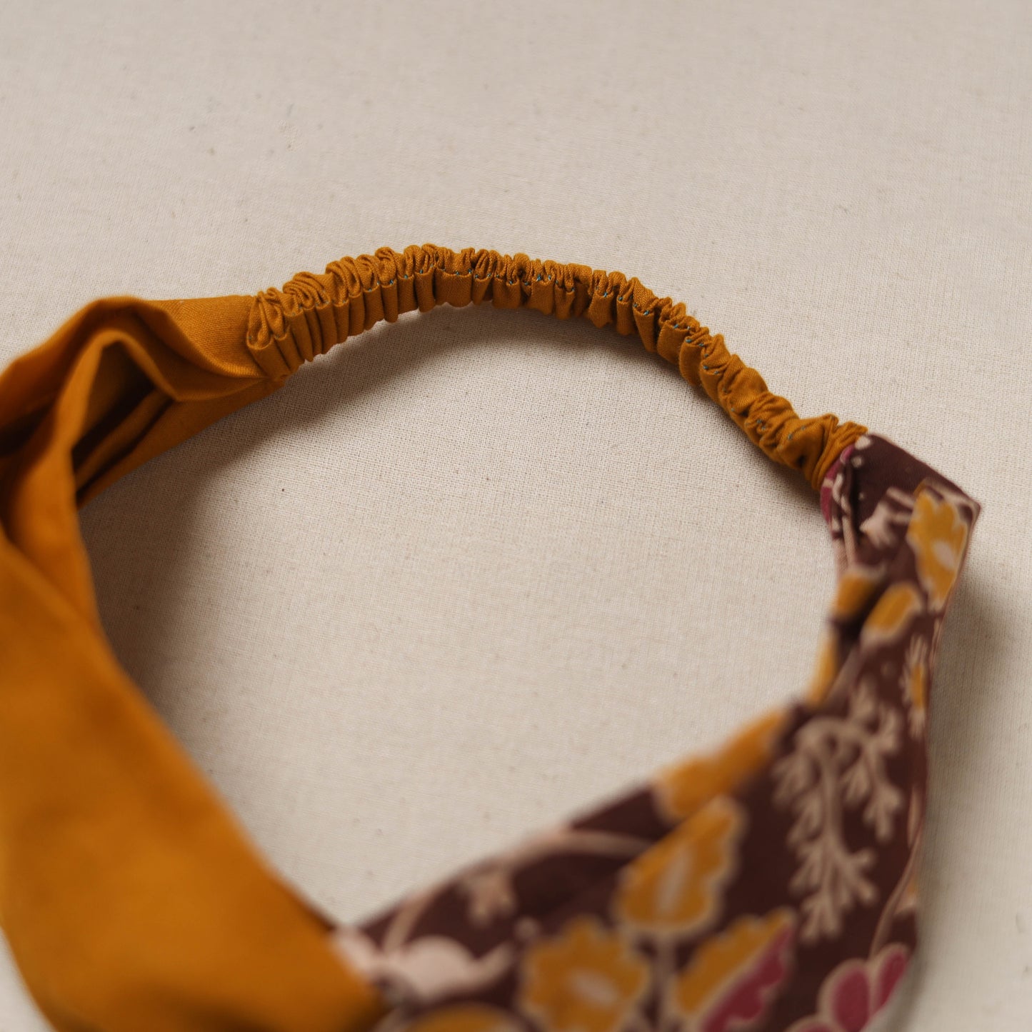 Handcrafted cotton elastic headband 03