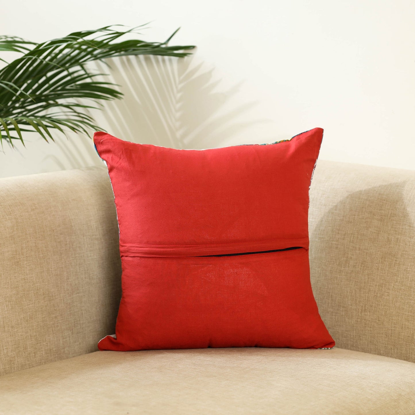 Multicolor Handcrafted Cotton Patchwork Cushion Cover