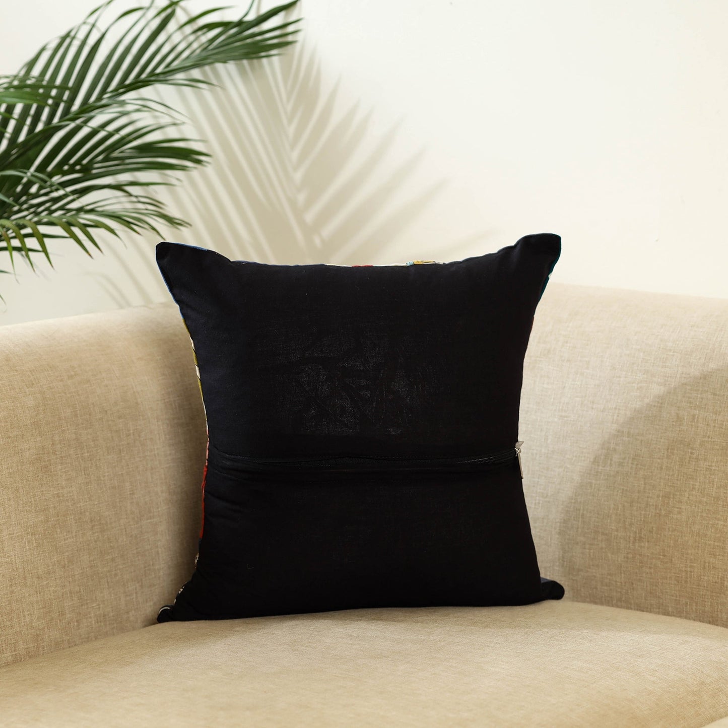 Multicolor Handcrafted Cotton Patchwork Cushion Cover