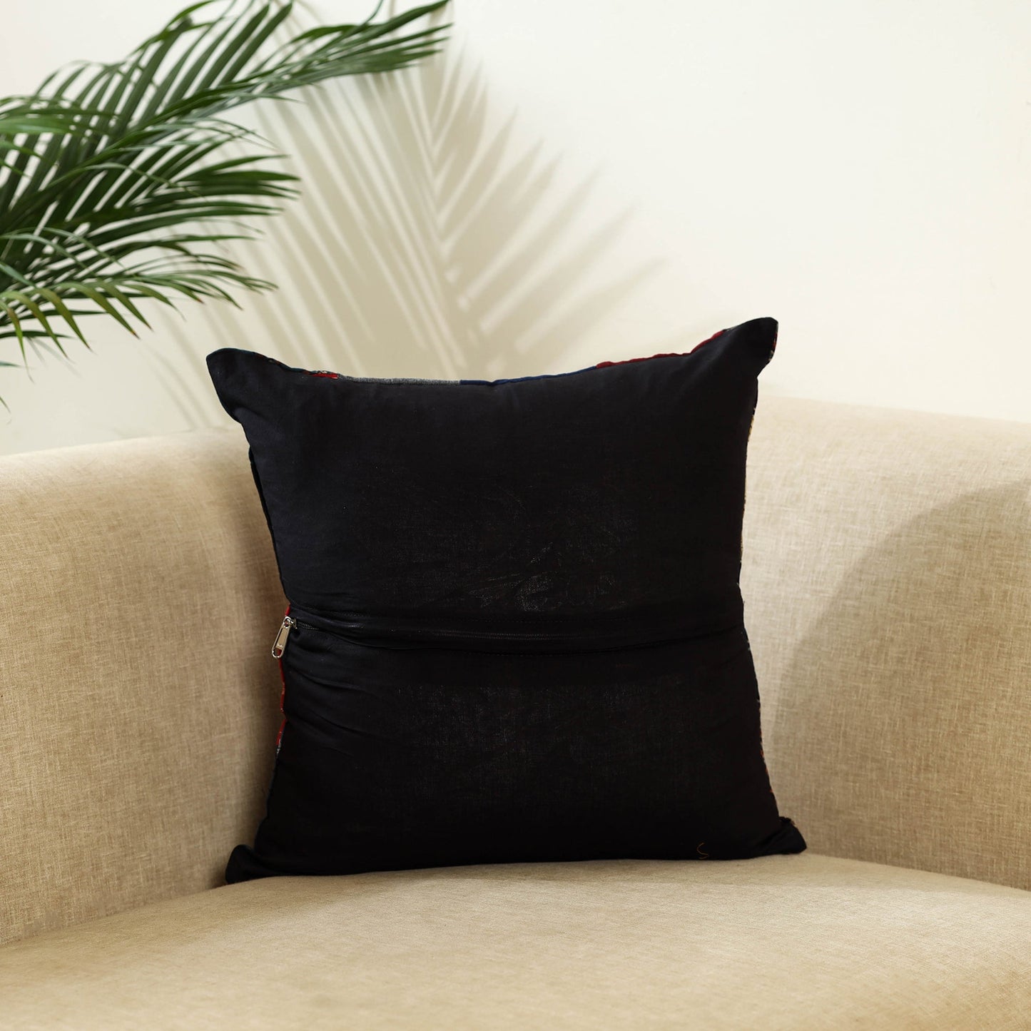 Multicolor Handcrafted Cotton Patchwork Cushion Cover