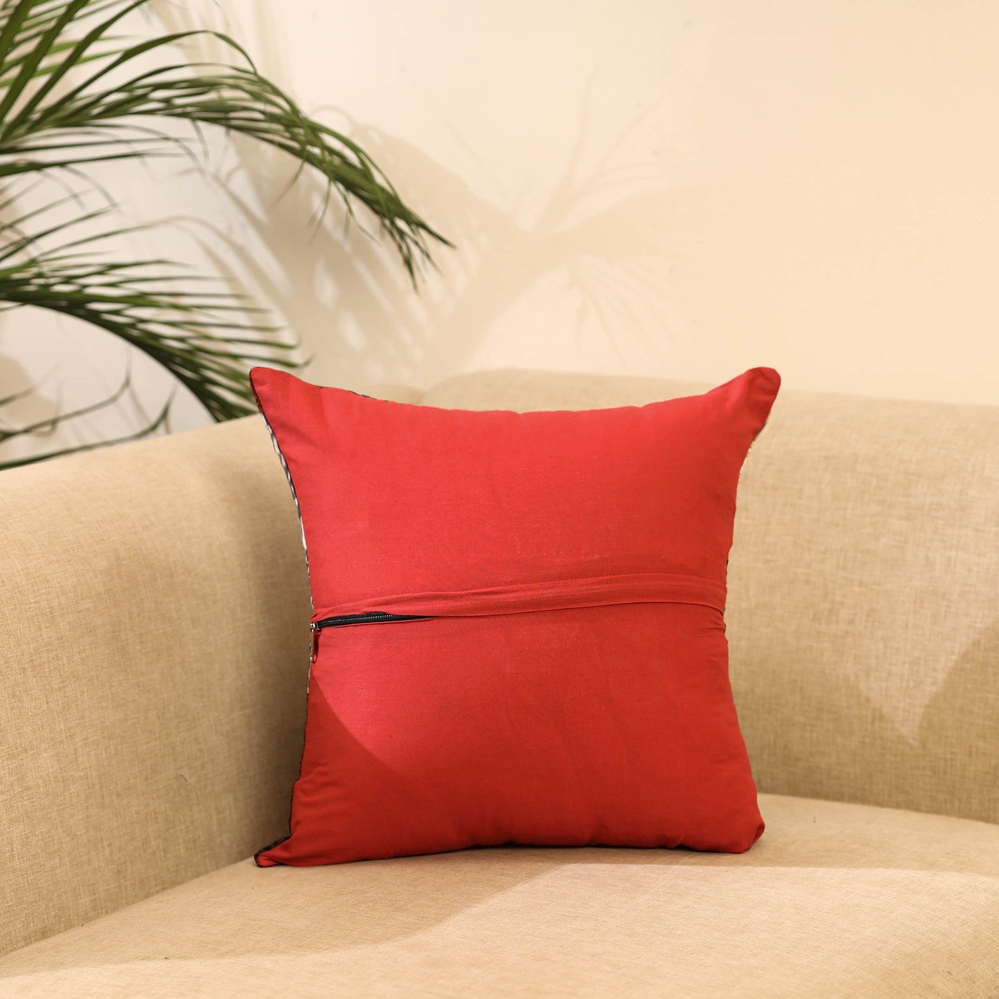 Multicolor Handcrafted Cotton Patchwork Cushion Cover