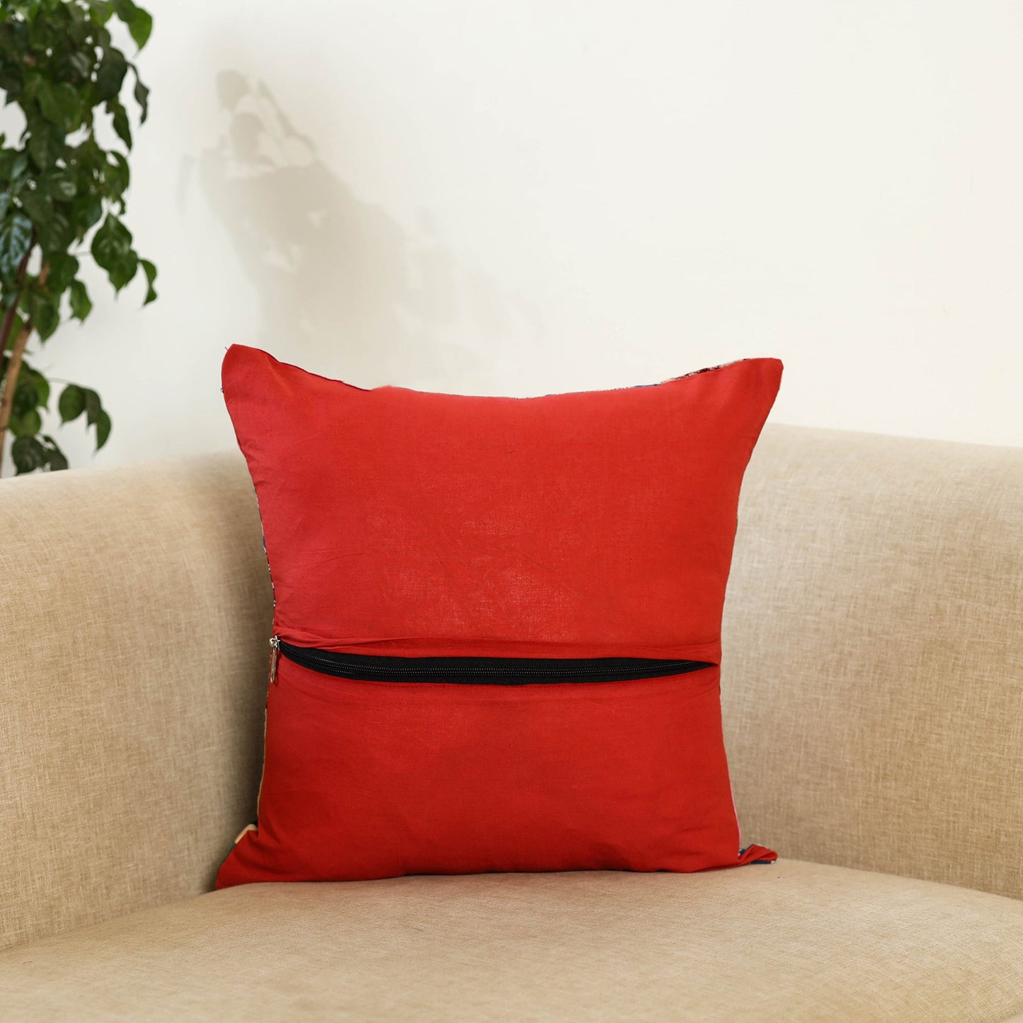 Multicolor Handcrafted Cotton Patchwork Cushion Cover
