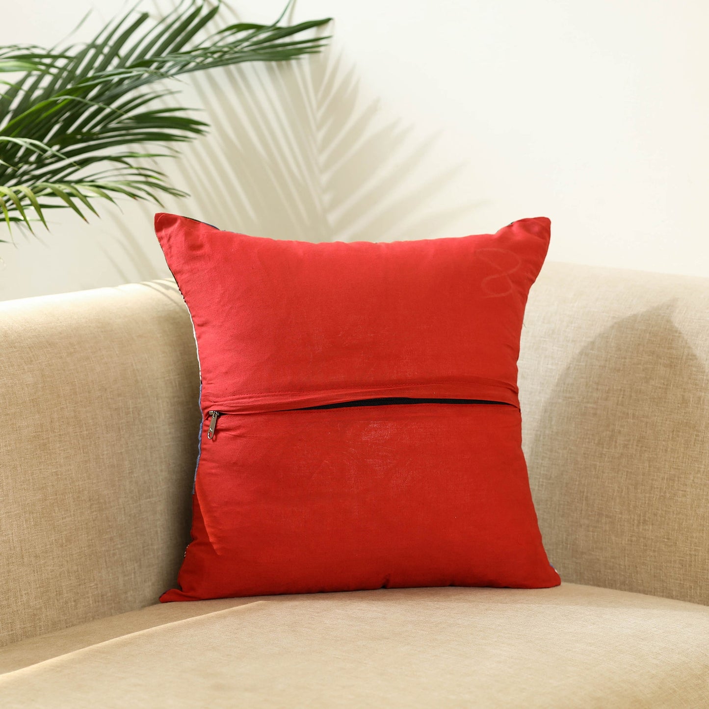 Multicolor Handcrafted Cotton Patchwork Cushion Cover