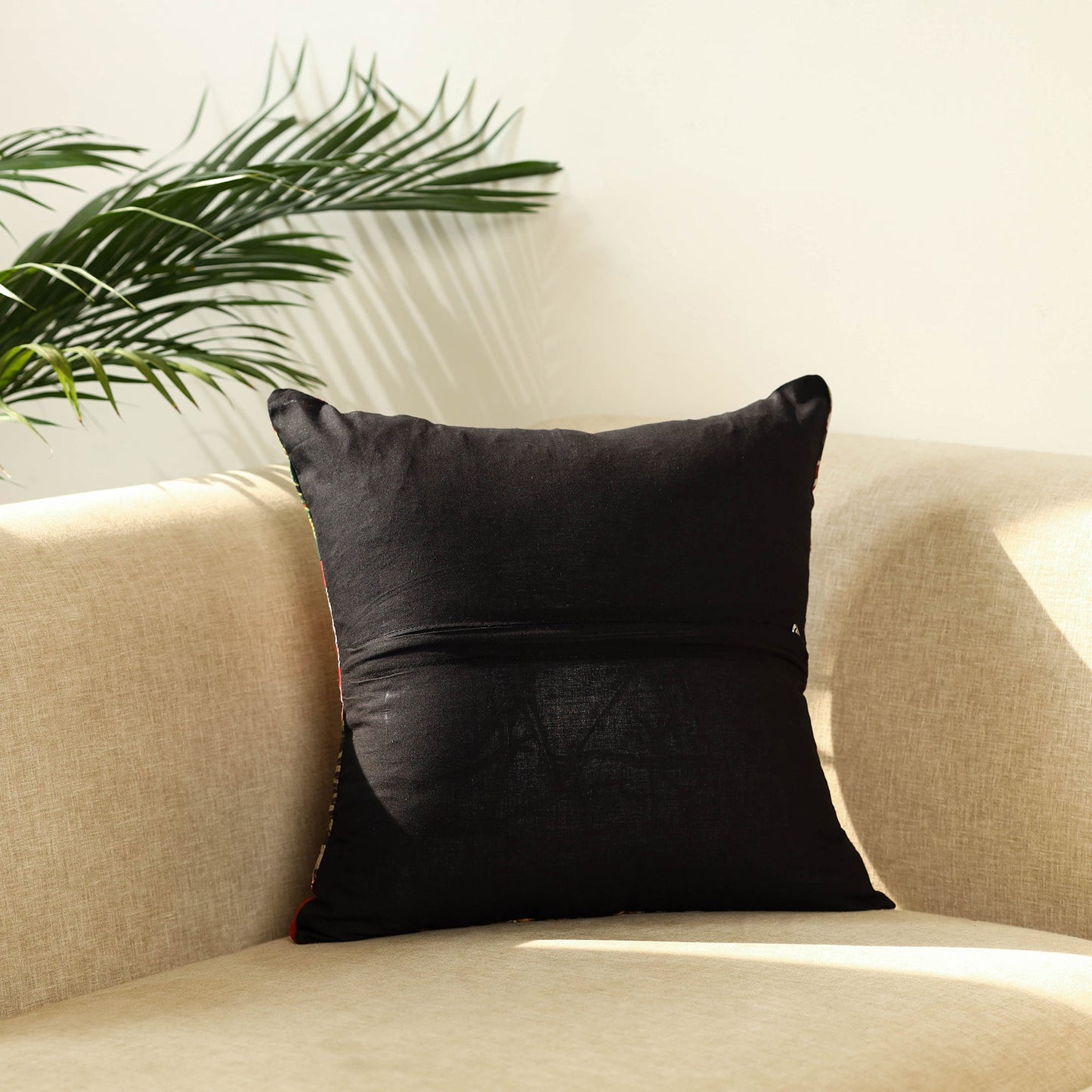 Multicolor Handcrafted Cotton Patchwork Cushion Cover