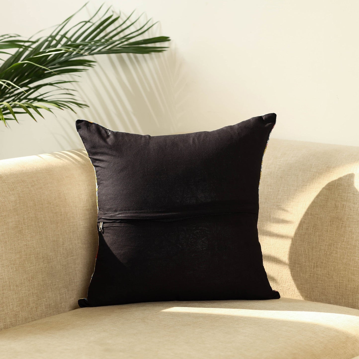 Multicolor Handcrafted Cotton Patchwork Cushion Cover