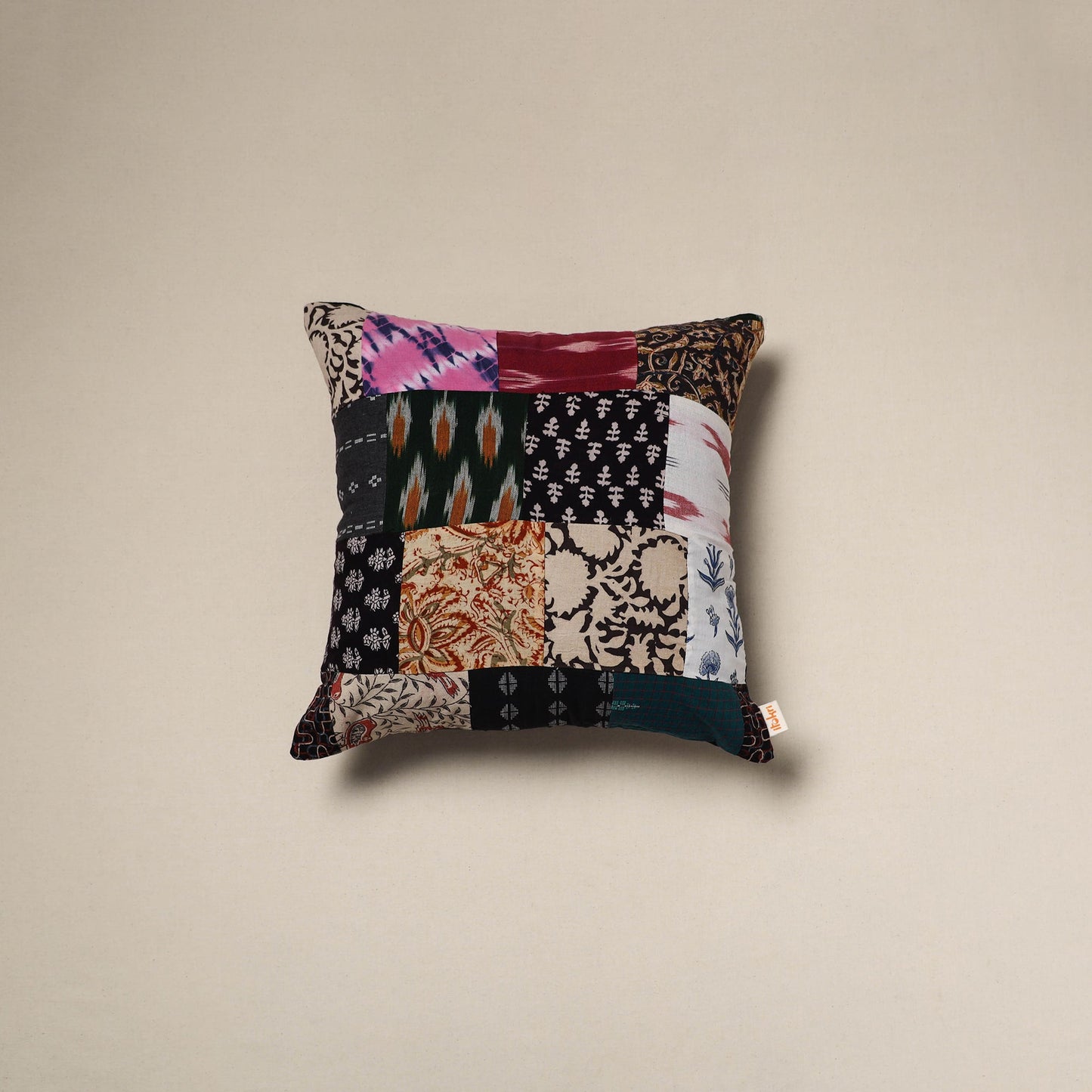 Handcrafted cotton patchwork cushion cover 29