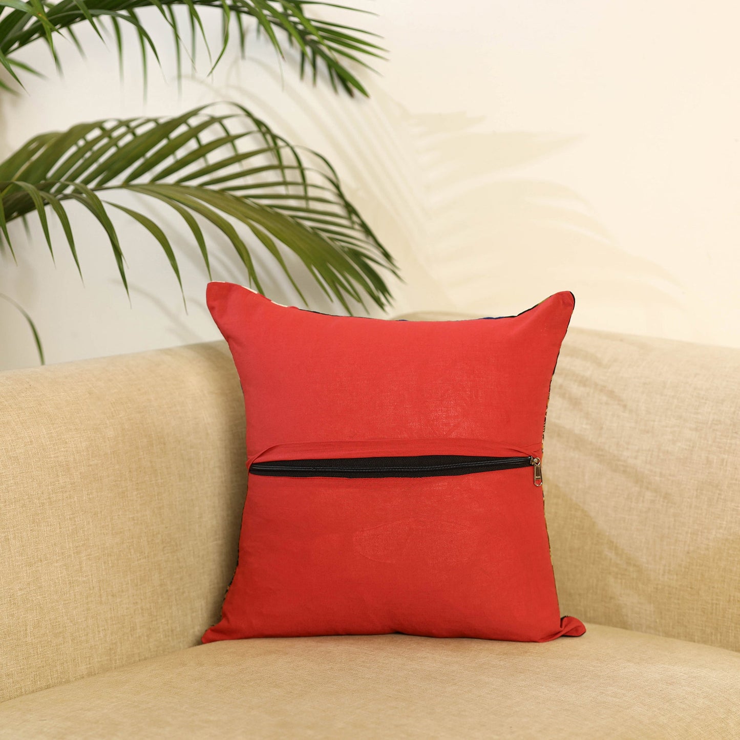 Multicolor Handcrafted Cotton Patchwork Cushion Cover