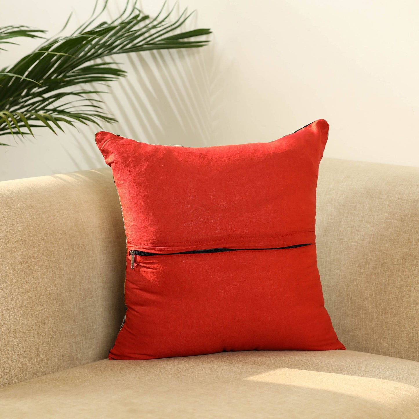Multicolor Handcrafted Cotton Patchwork Cushion Cover