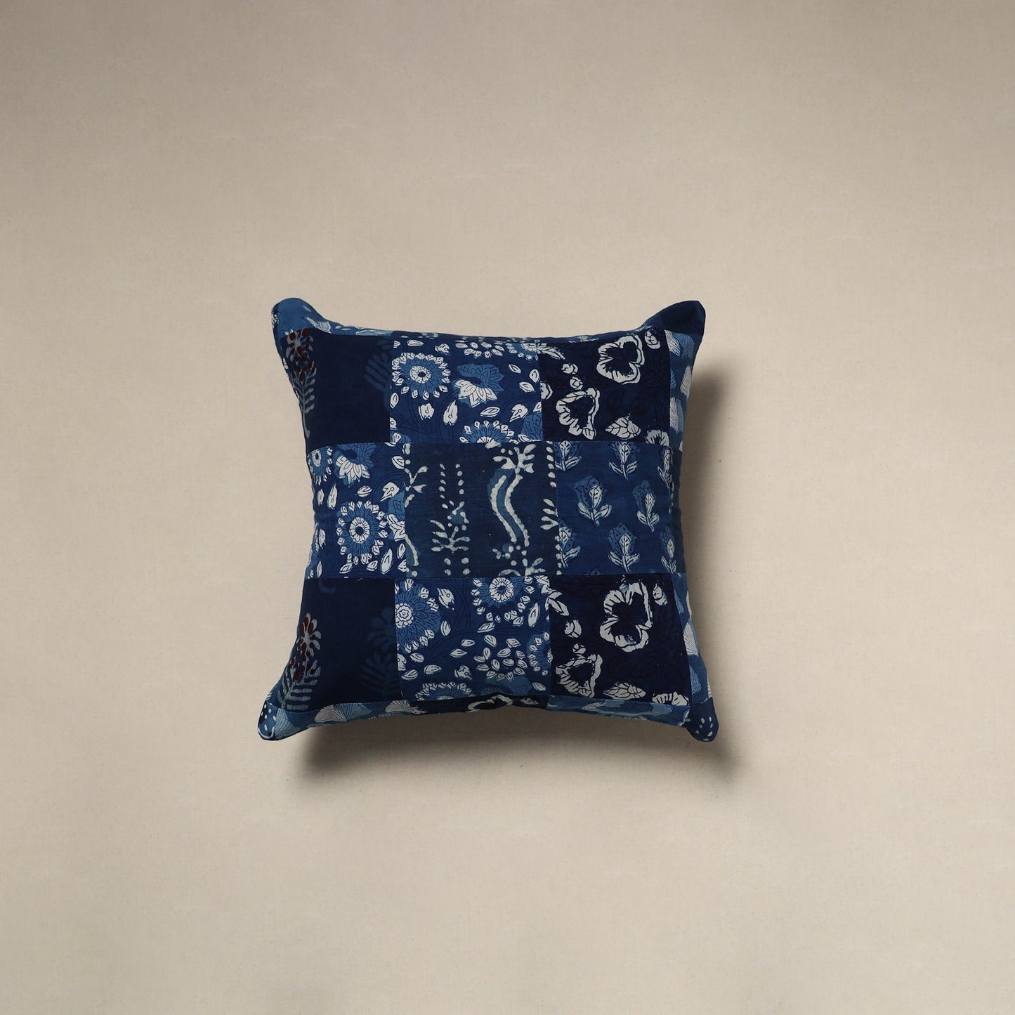 Multicolor - handcrafted cotton patchwork cushion cover 91
