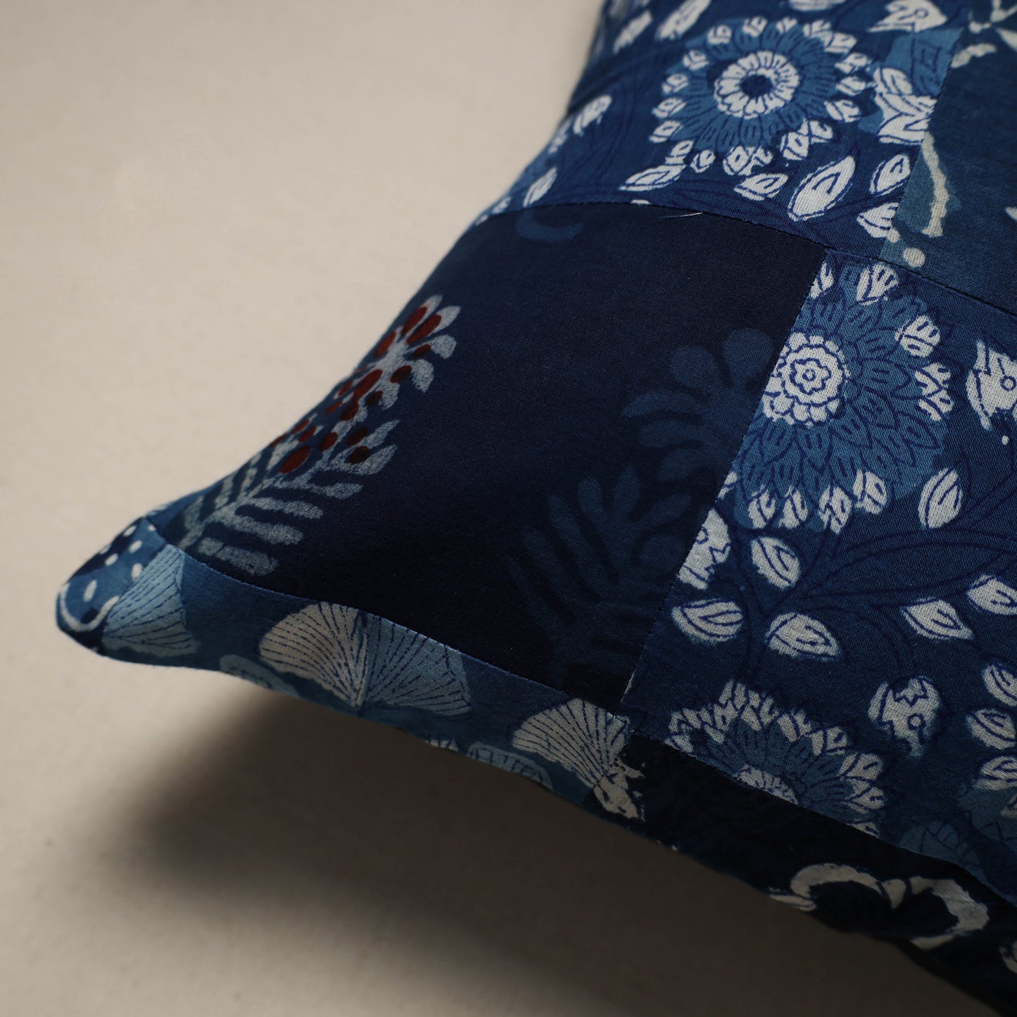 Multicolor - handcrafted cotton patchwork cushion cover 91