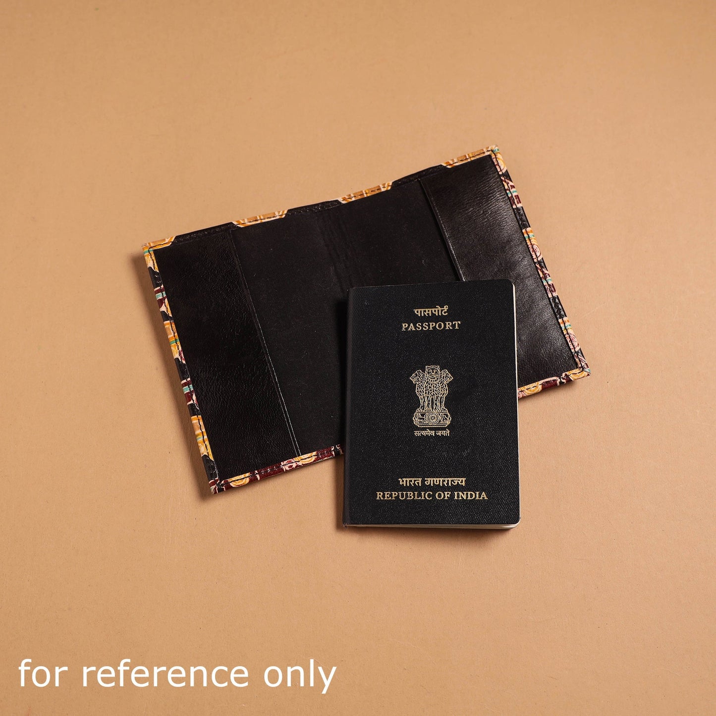 Handcrafted embossed leather passport cover 02