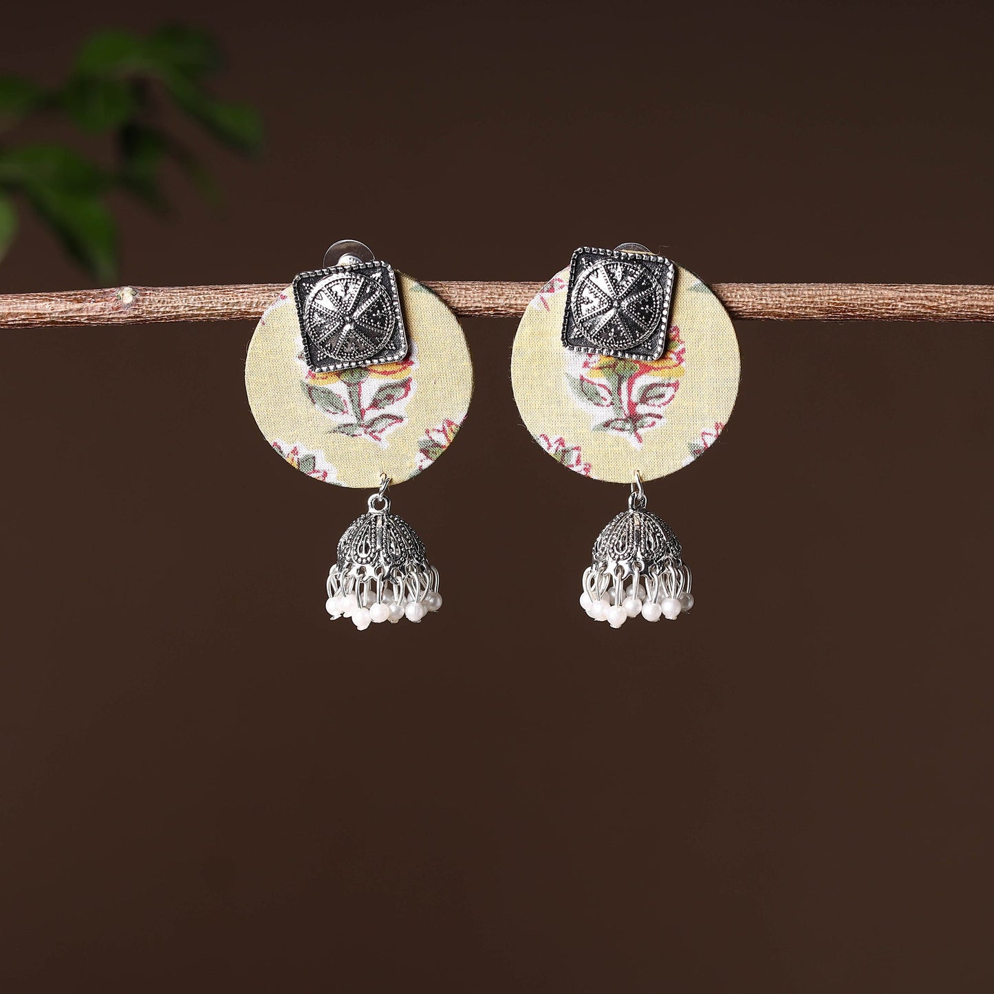 Multicolor - handcrafted fabart gs jhumki earrings 21