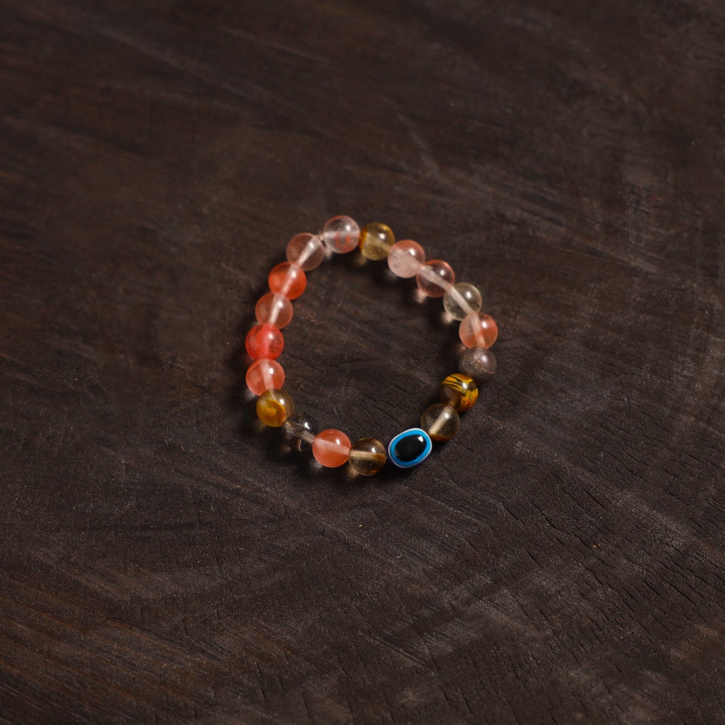 Handcrafted glass stone bracelet 02
