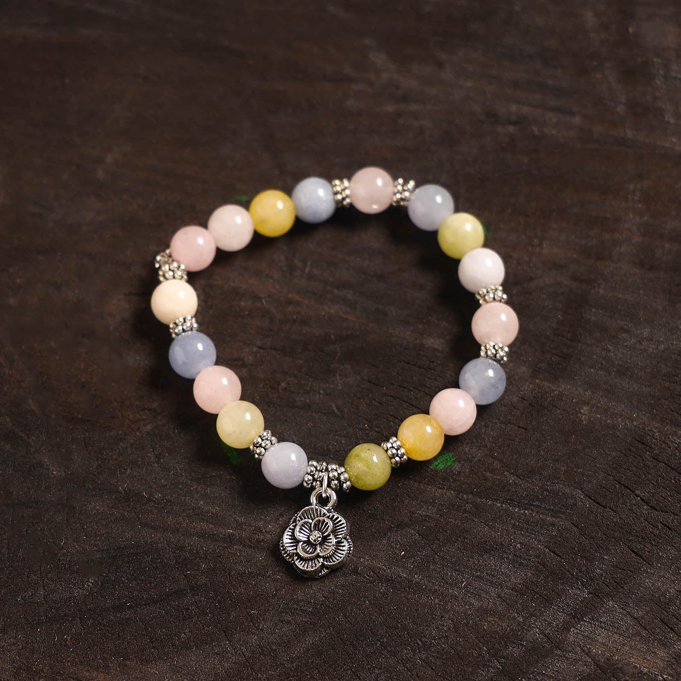 Handcrafted glass stone bracelet 03