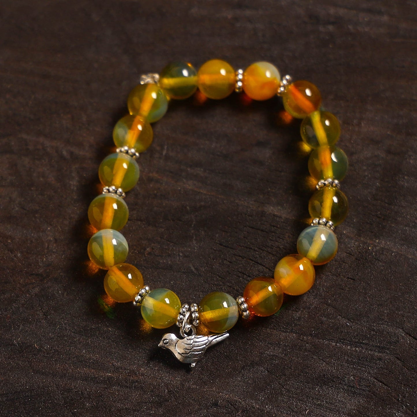 Handcrafted glass stone bracelet 12