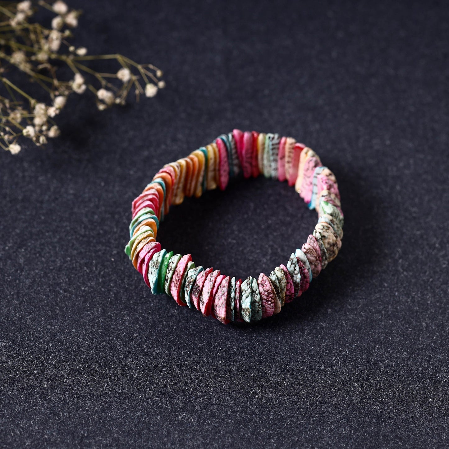 Buy Handcrafted Midnapore Seashell Stretchable Bracelet Online at iTokri.com