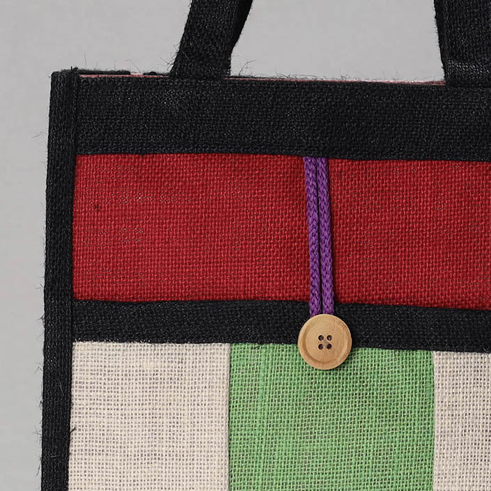 Multicolor Handcrafted Multipurpose Jute Hand Bag