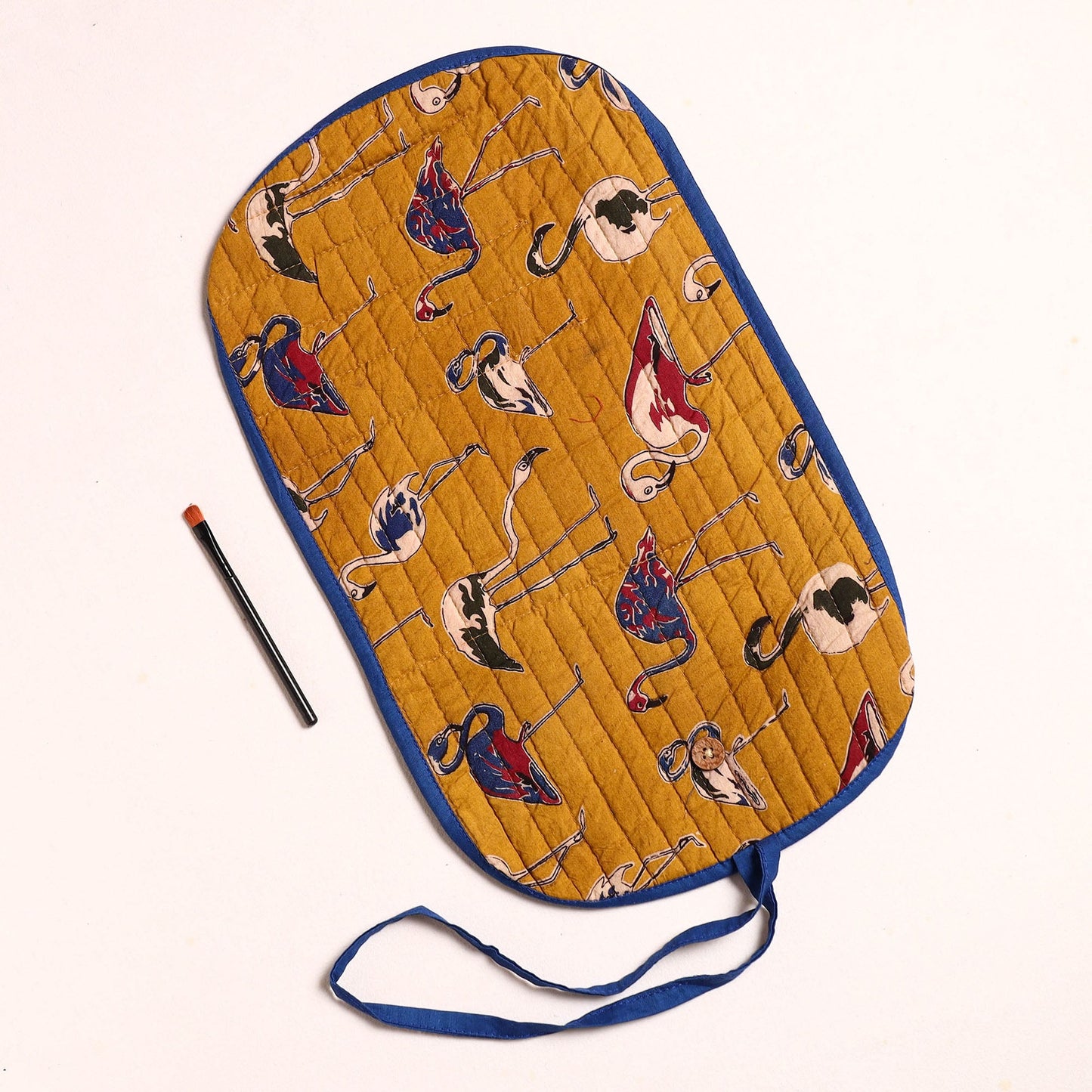 Handcrafted Multipurpose Segmented Make-up Brush Wrap Pouch/Case 10