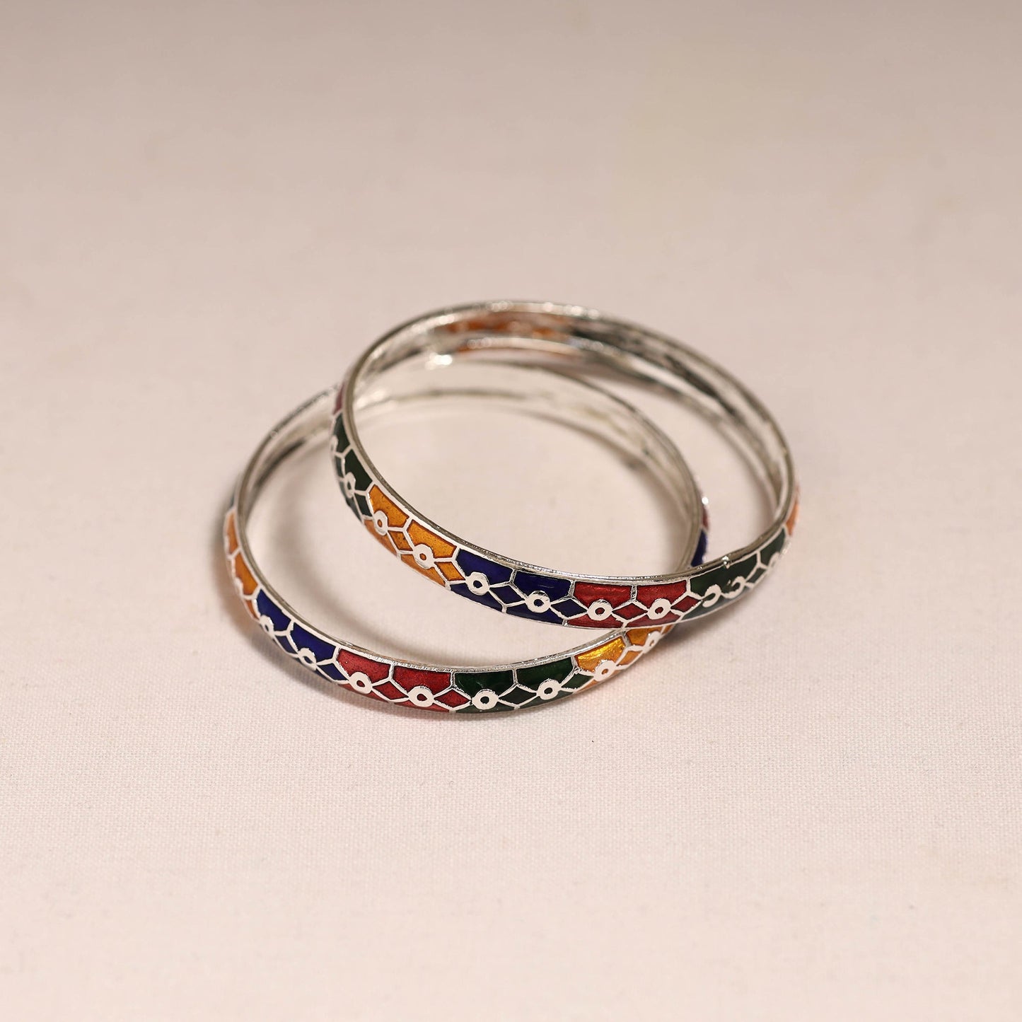 Handcrafted paka meenakari bangles (set of 2) 251