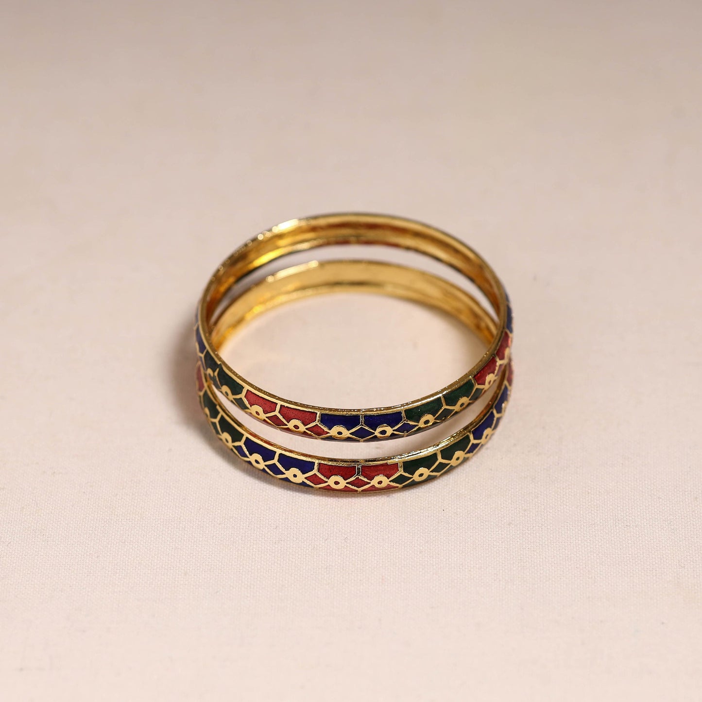 Handcrafted paka meenakari bangles (set of 2) 260