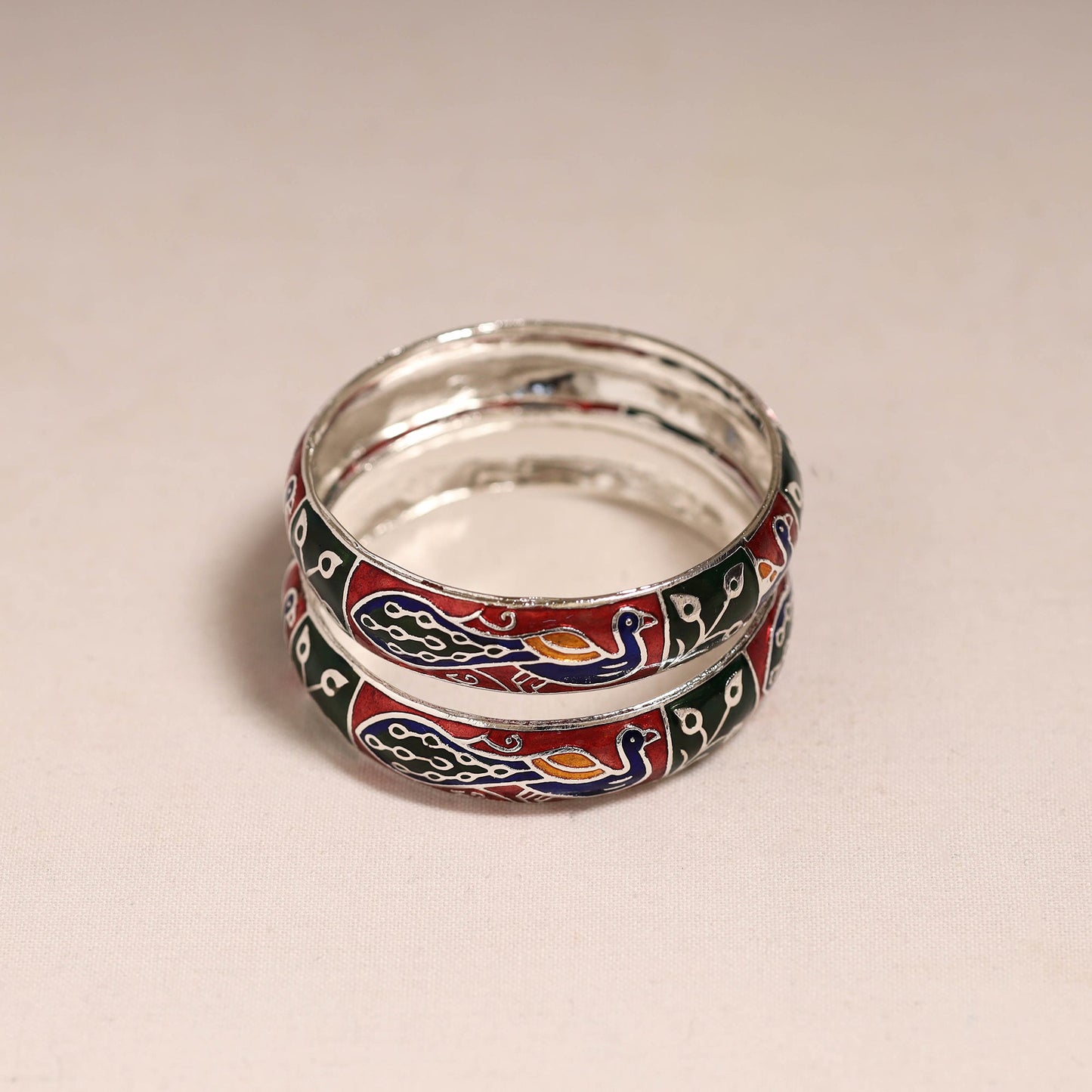 Handcrafted paka meenakari bangles (set of 2) 270