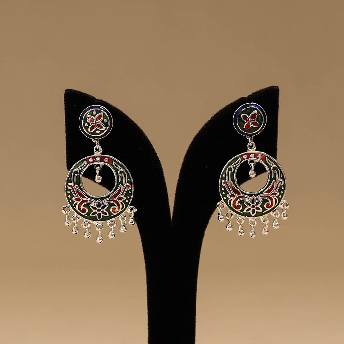 Handcrafted paka meenakari earrings 140