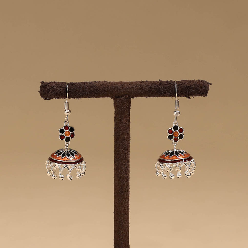 Handcrafted paka meenakari jhumki earrings 44