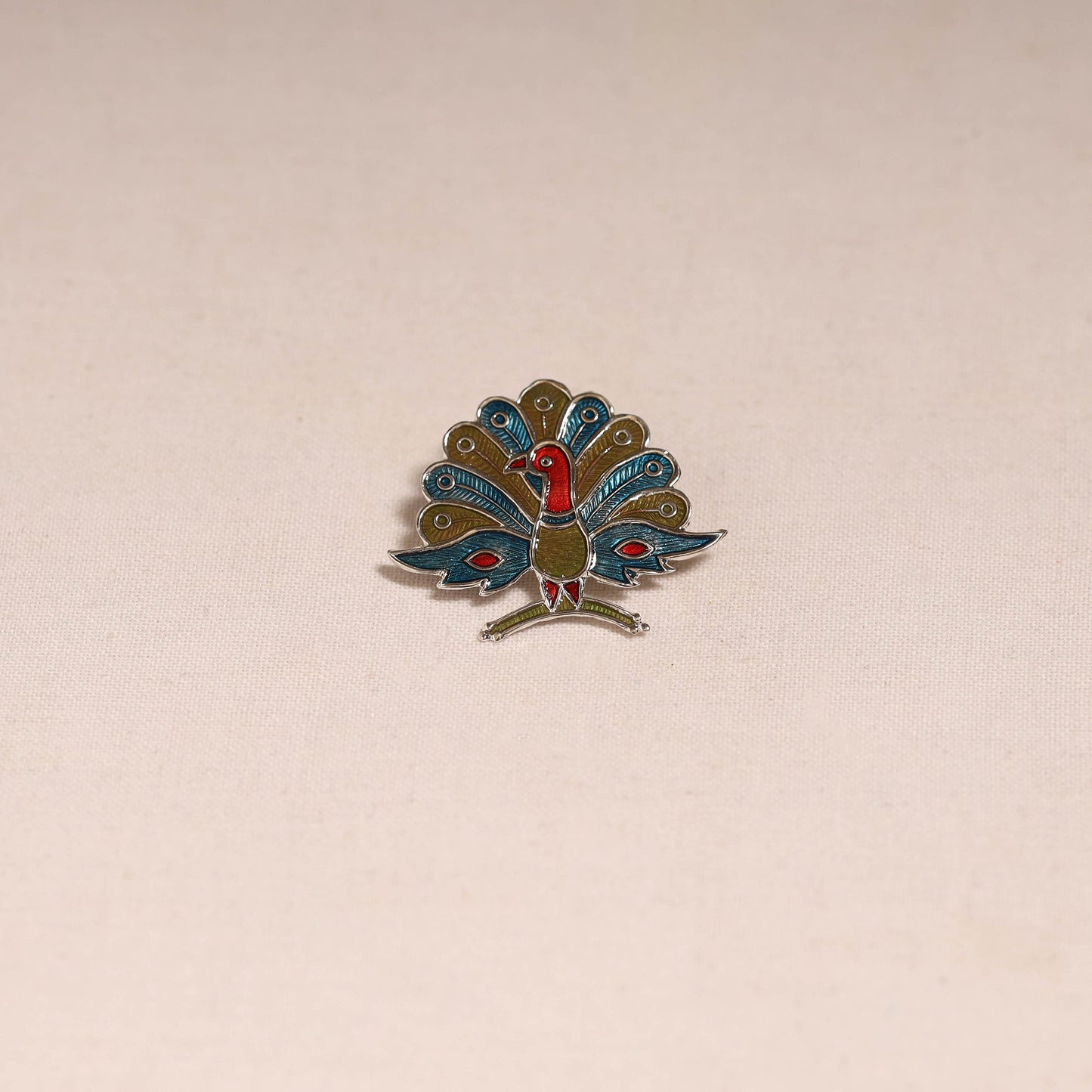 Handcrafted paka meenakari saree pin 225