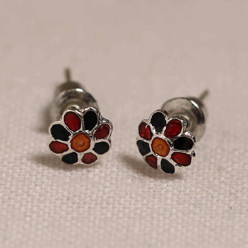 Handcrafted paka meenakari stud earrings 07