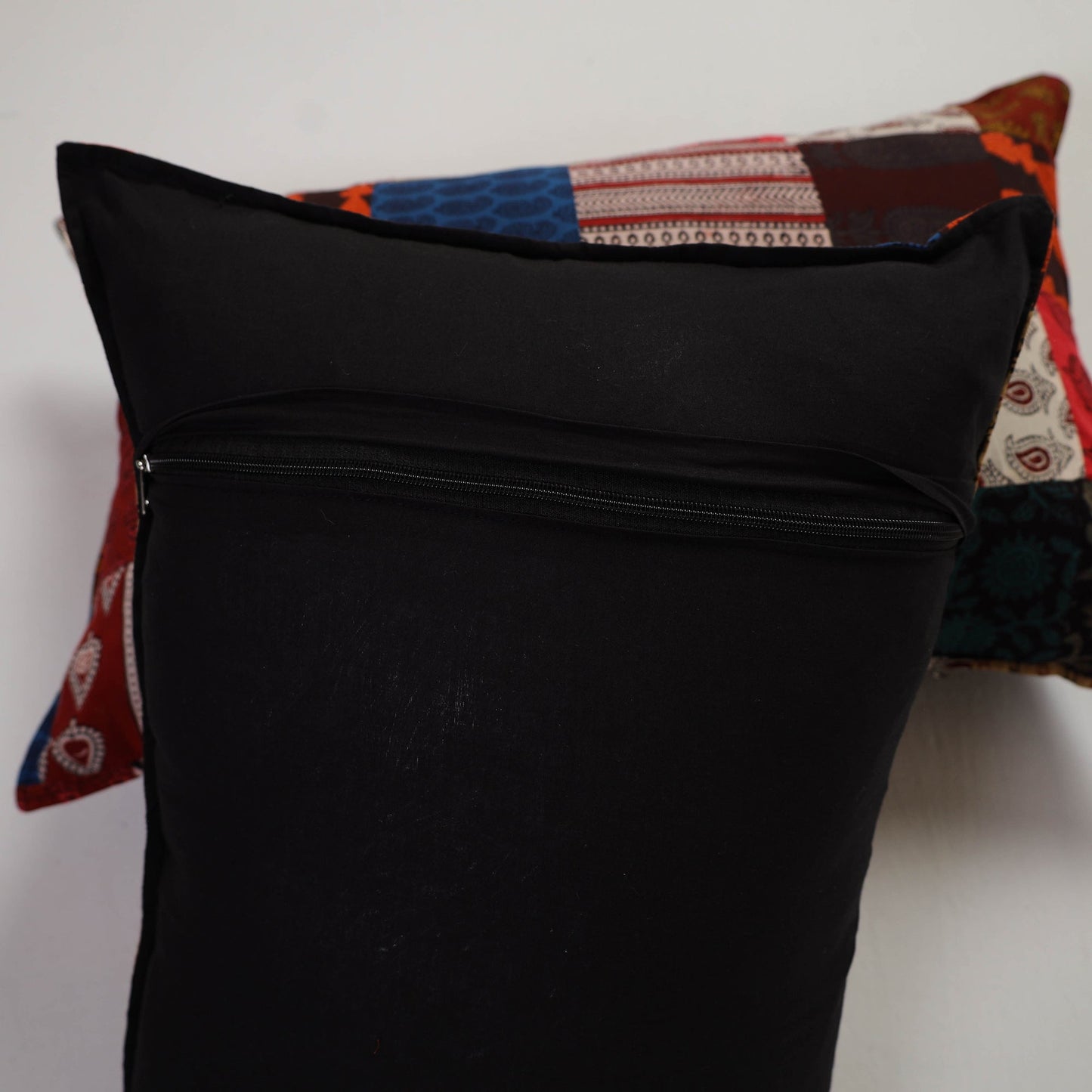 Multicolor Handcrafted Patchwork Cotton Pillow Cover (Set of 2)