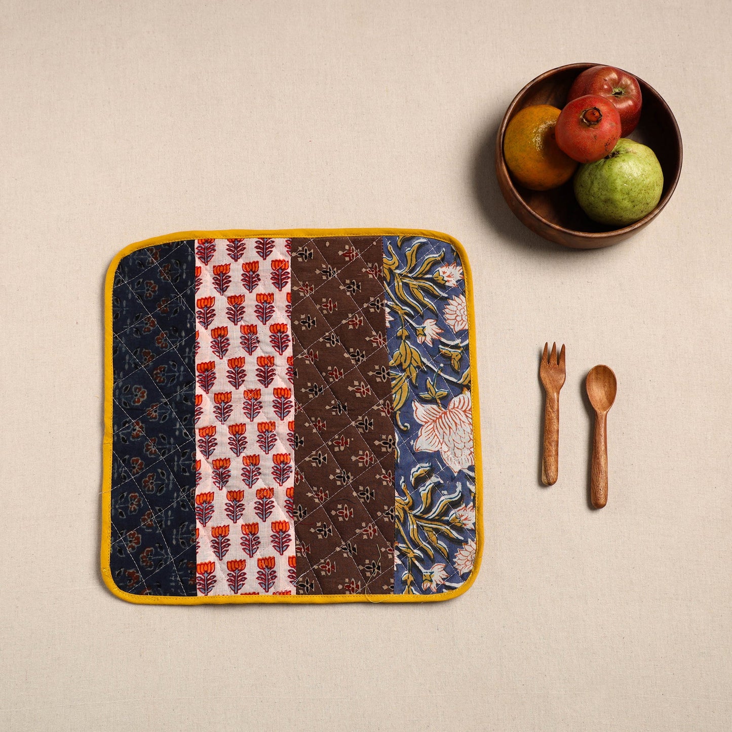 Multicolor Handcrafted Patchwork Cotton Pot Holder