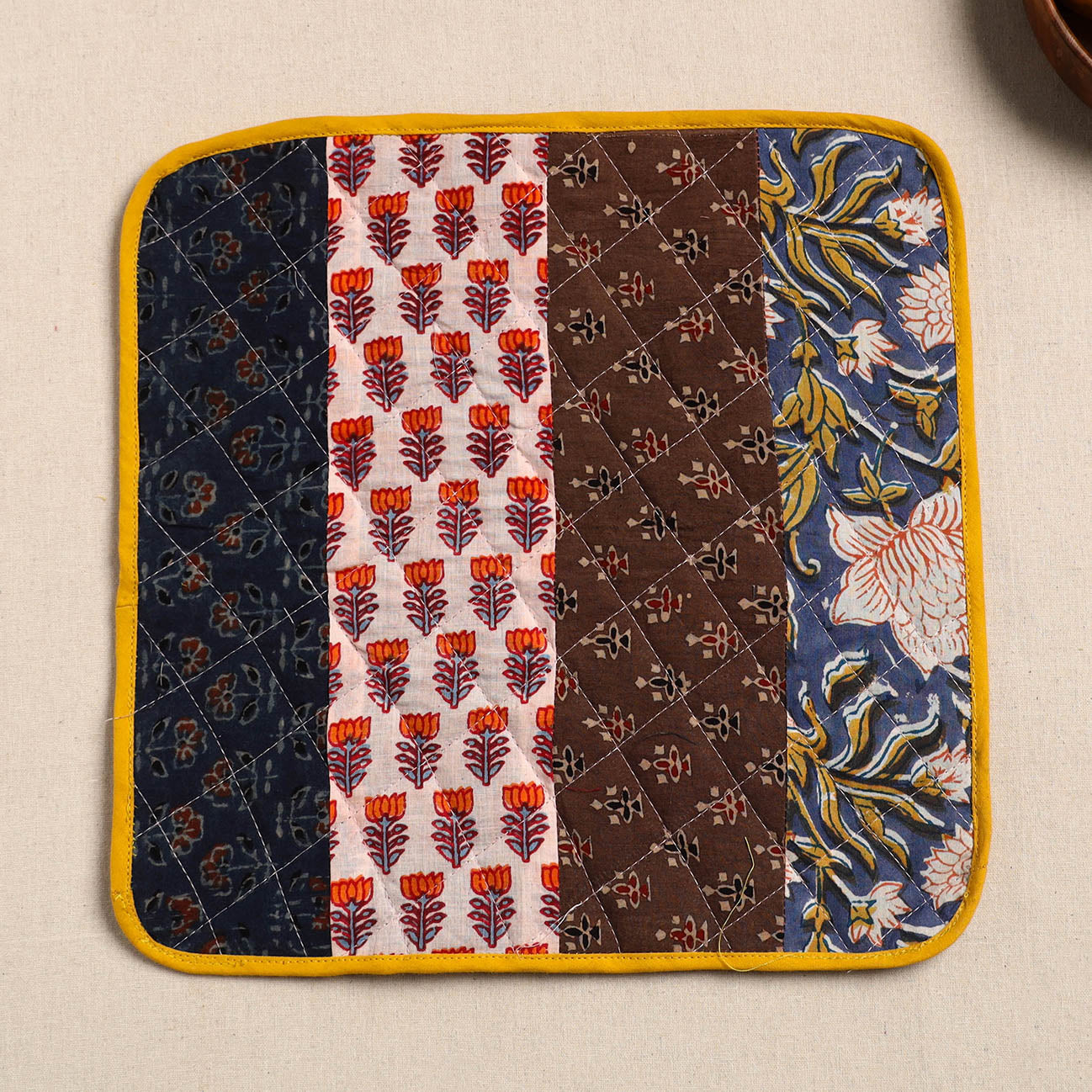 Multicolor Handcrafted Patchwork Cotton Pot Holder