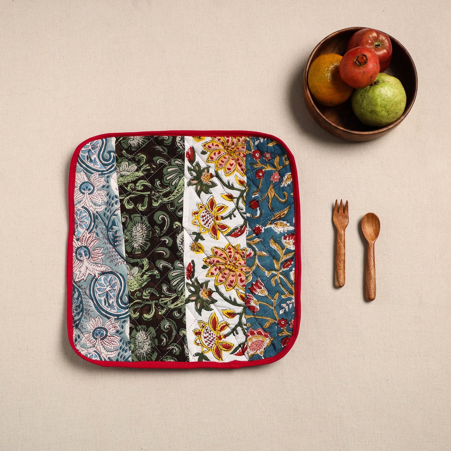 Multicolor Handcrafted Patchwork Cotton Pot Holder