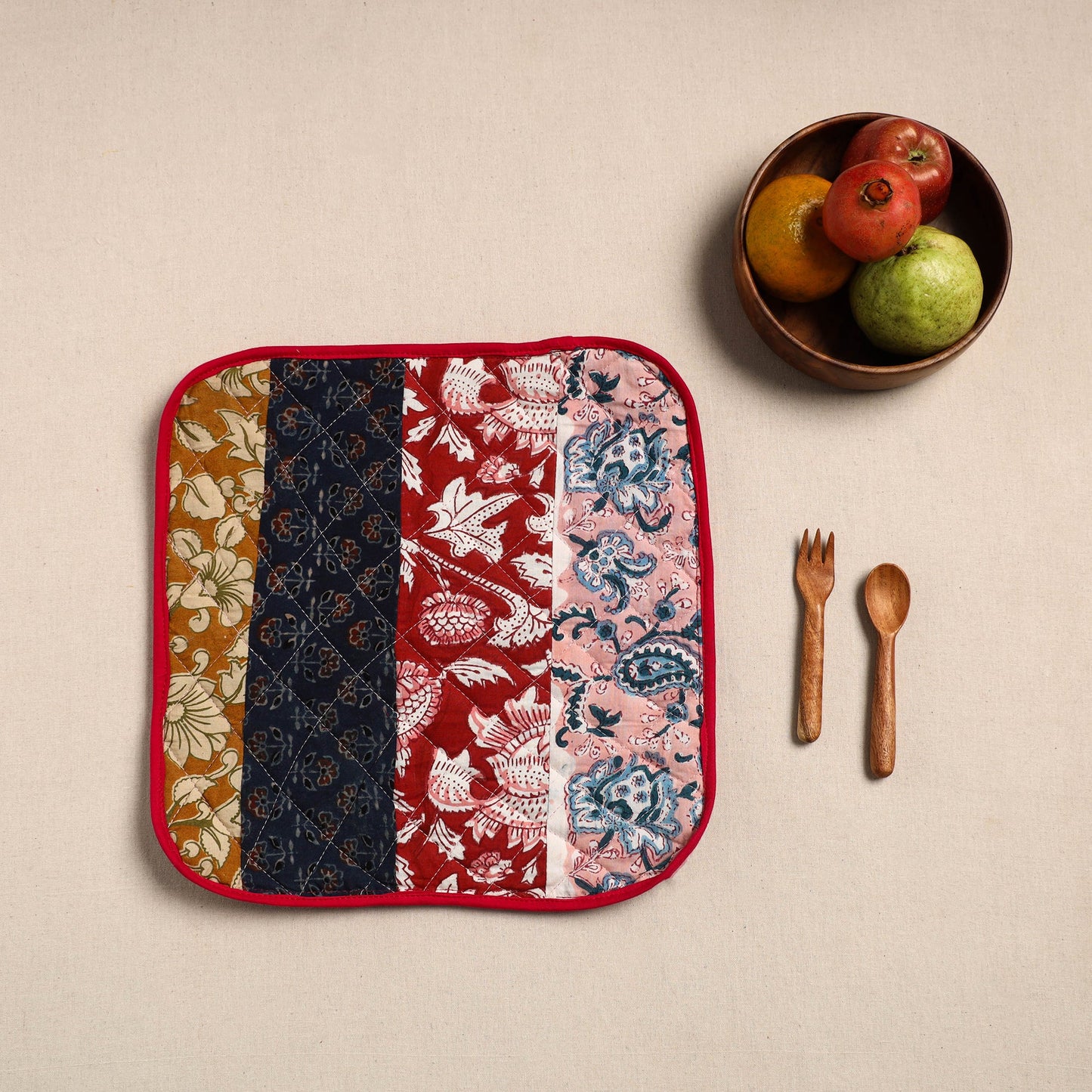 Multicolor Handcrafted Patchwork Cotton Pot Holder