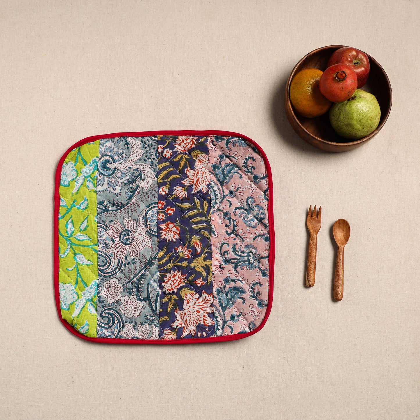 Multicolor Handcrafted Patchwork Cotton Pot Holder