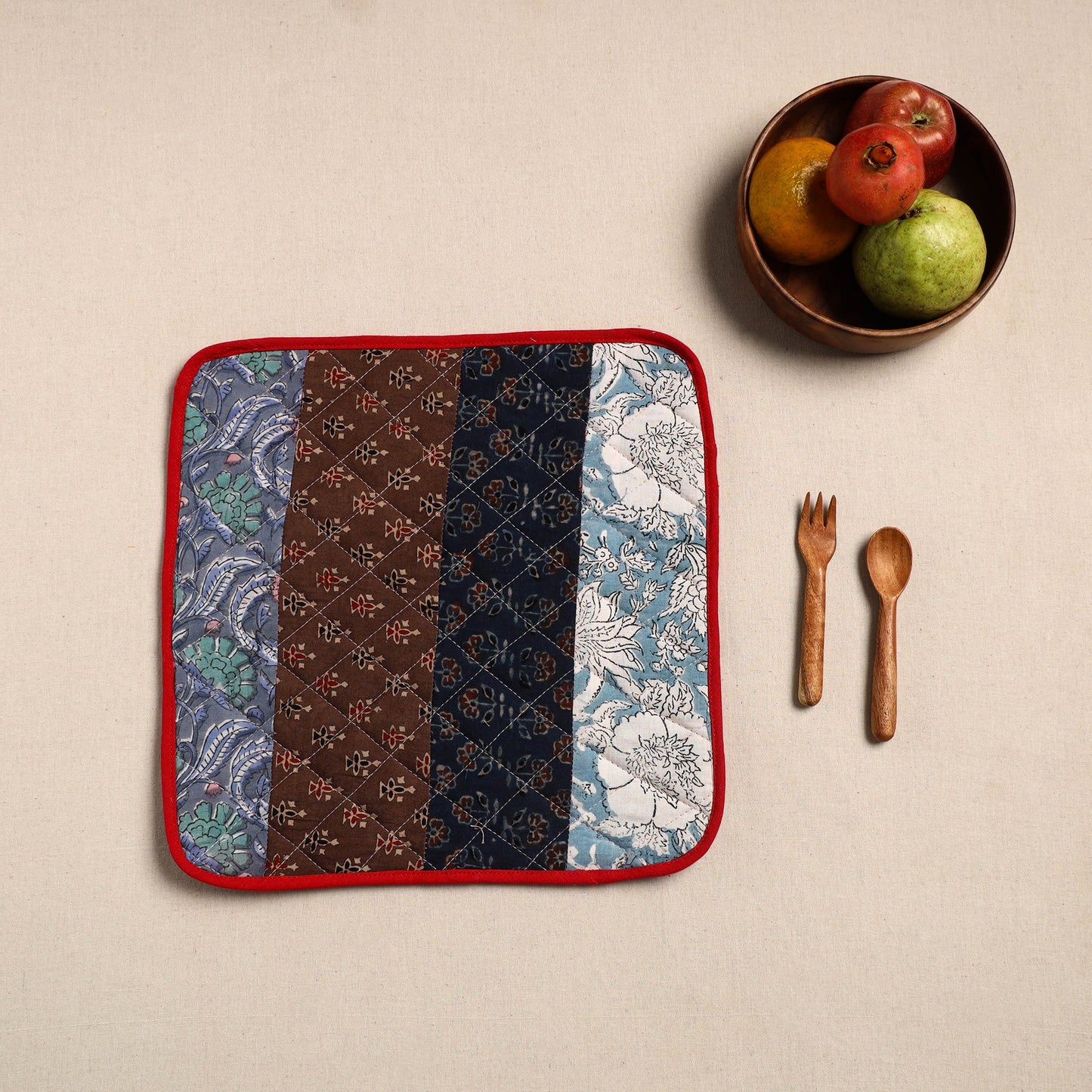 Multicolor Handcrafted Patchwork Cotton Pot Holder