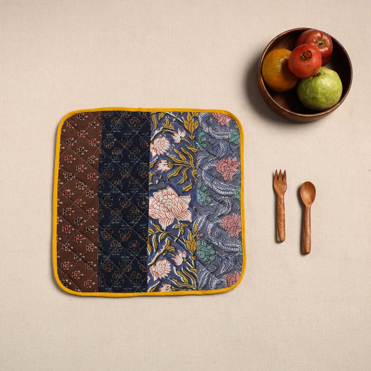Multicolor Handcrafted Patchwork Cotton Pot Holder
