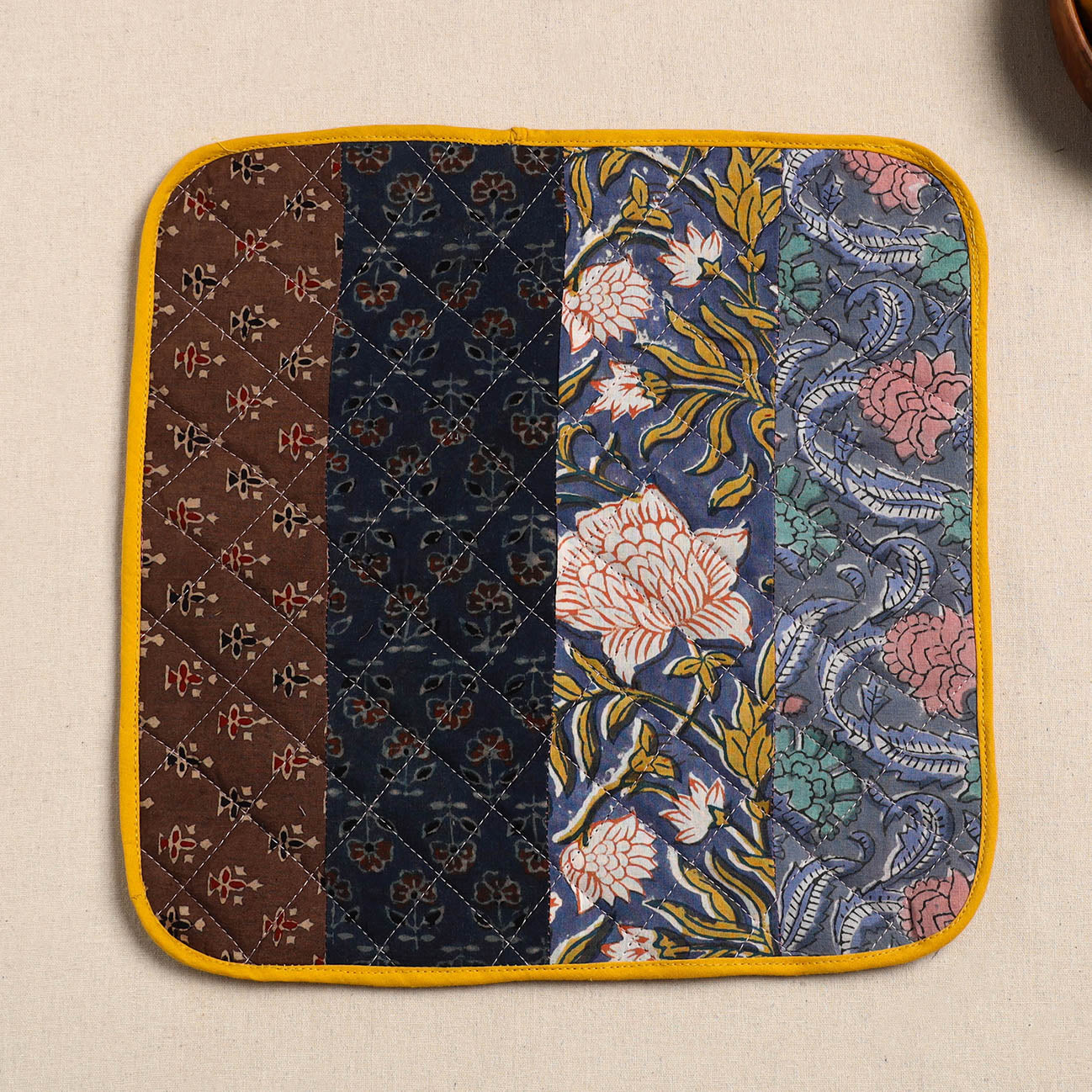 Multicolor Handcrafted Patchwork Cotton Pot Holder