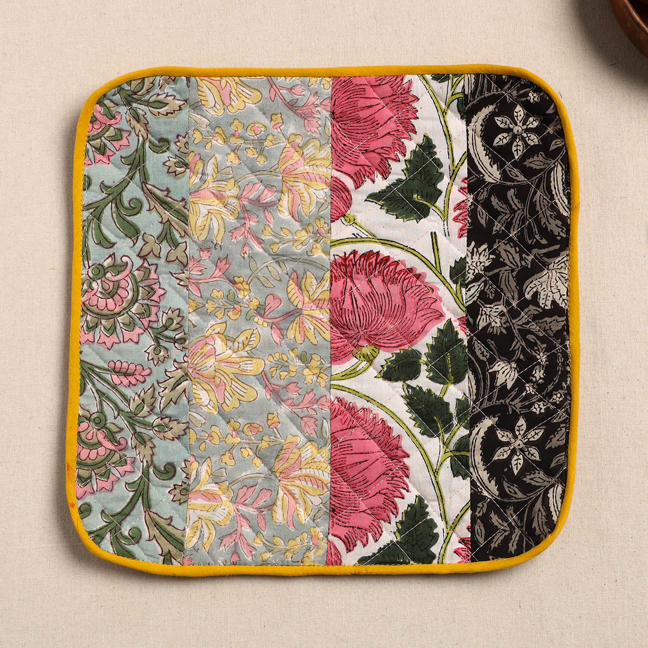 Multicolor Handcrafted Patchwork Cotton Pot Holder