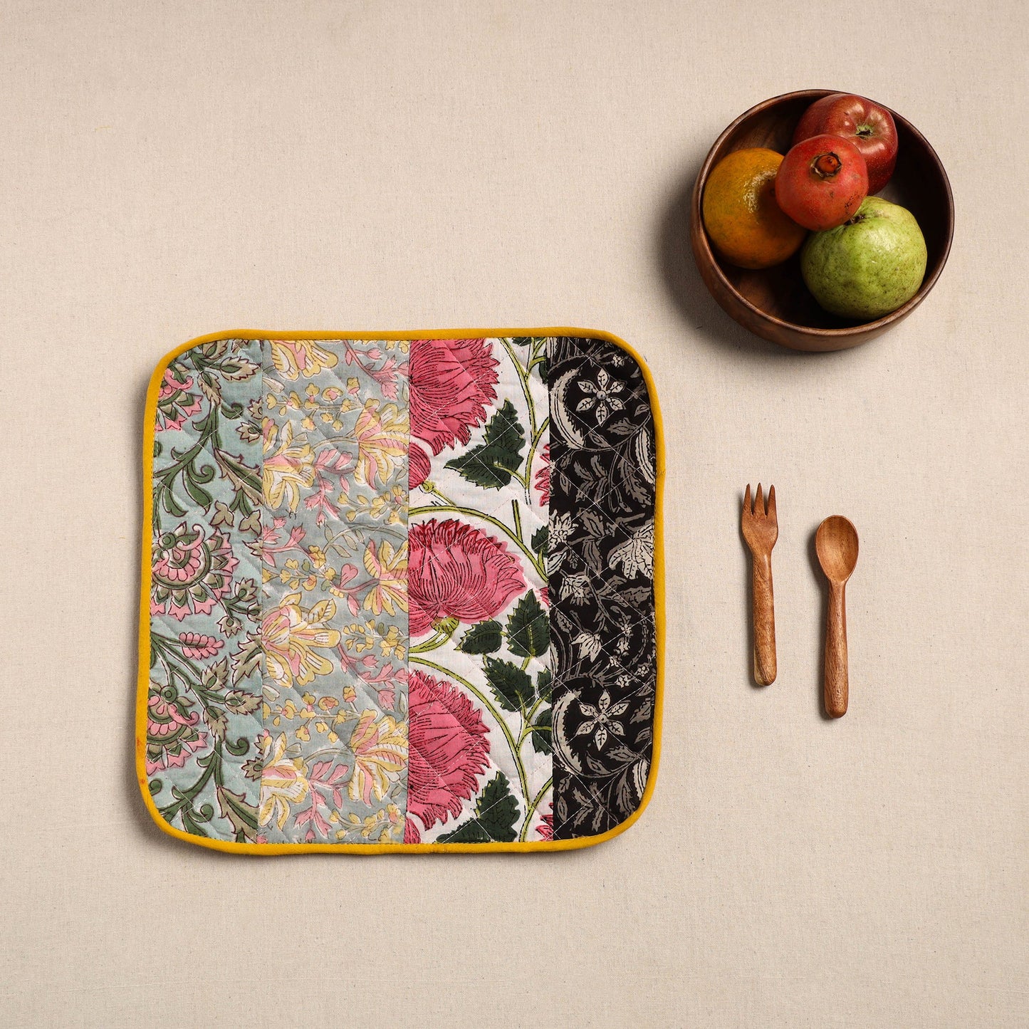 Multicolor Handcrafted Patchwork Cotton Pot Holder