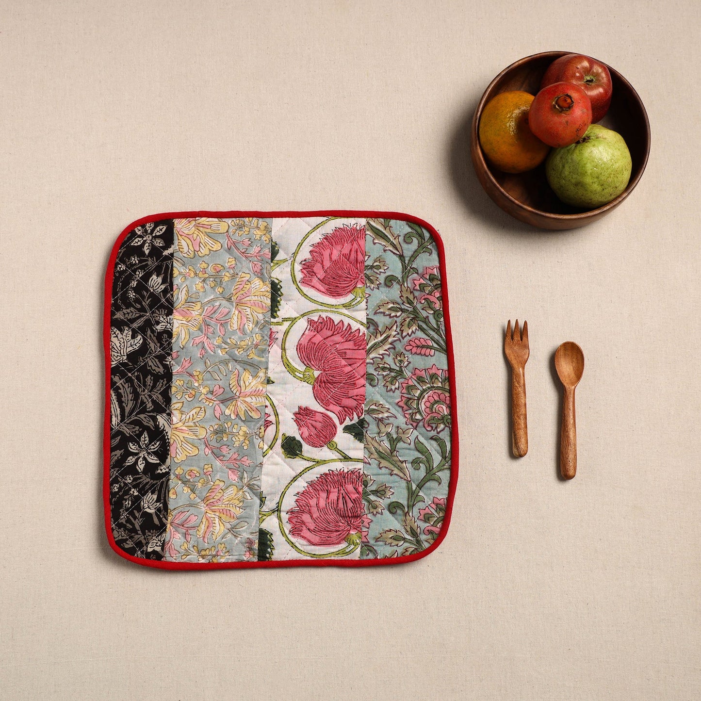 Multicolor Handcrafted Patchwork Cotton Pot Holder