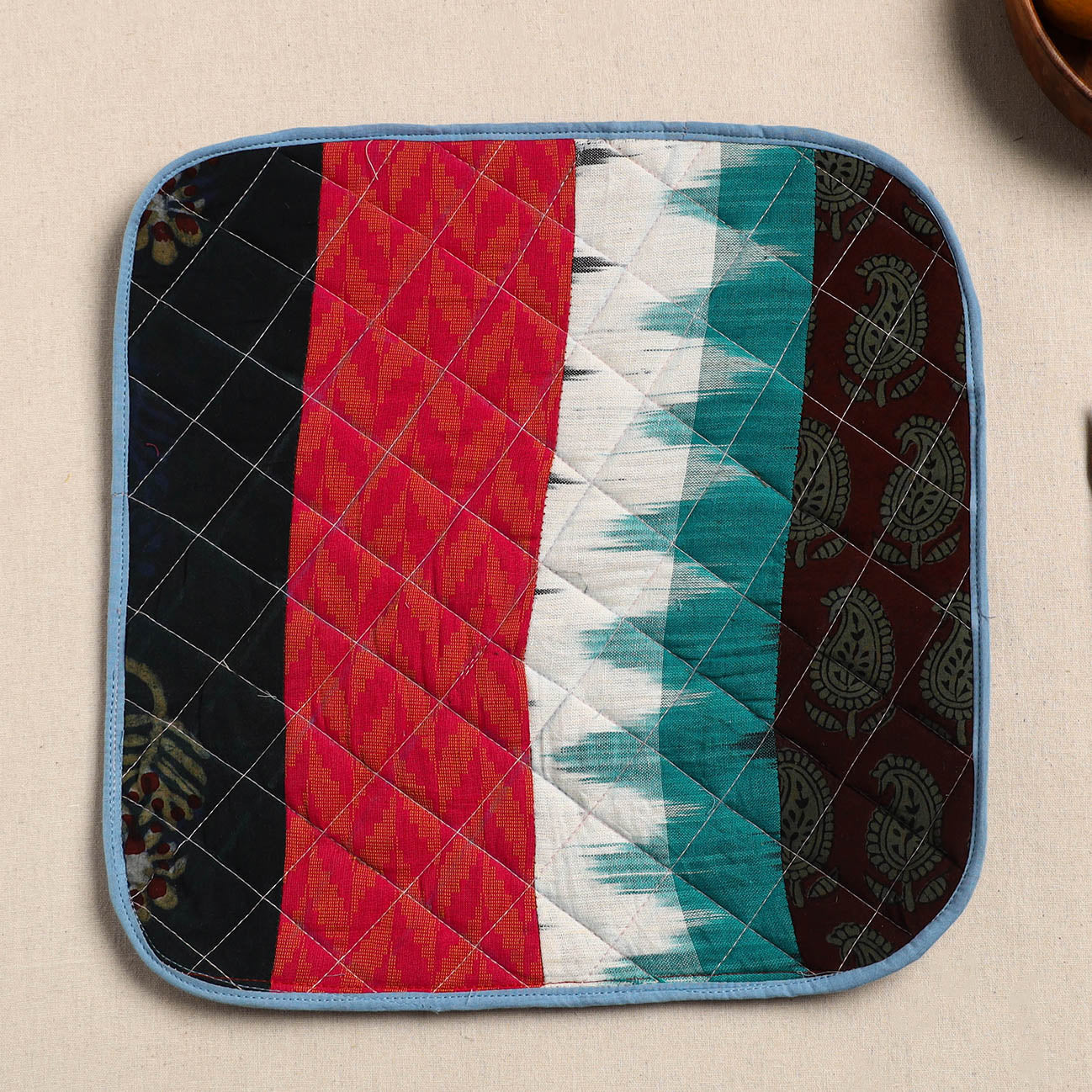Multicolor Handcrafted Patchwork Cotton Pot Holder