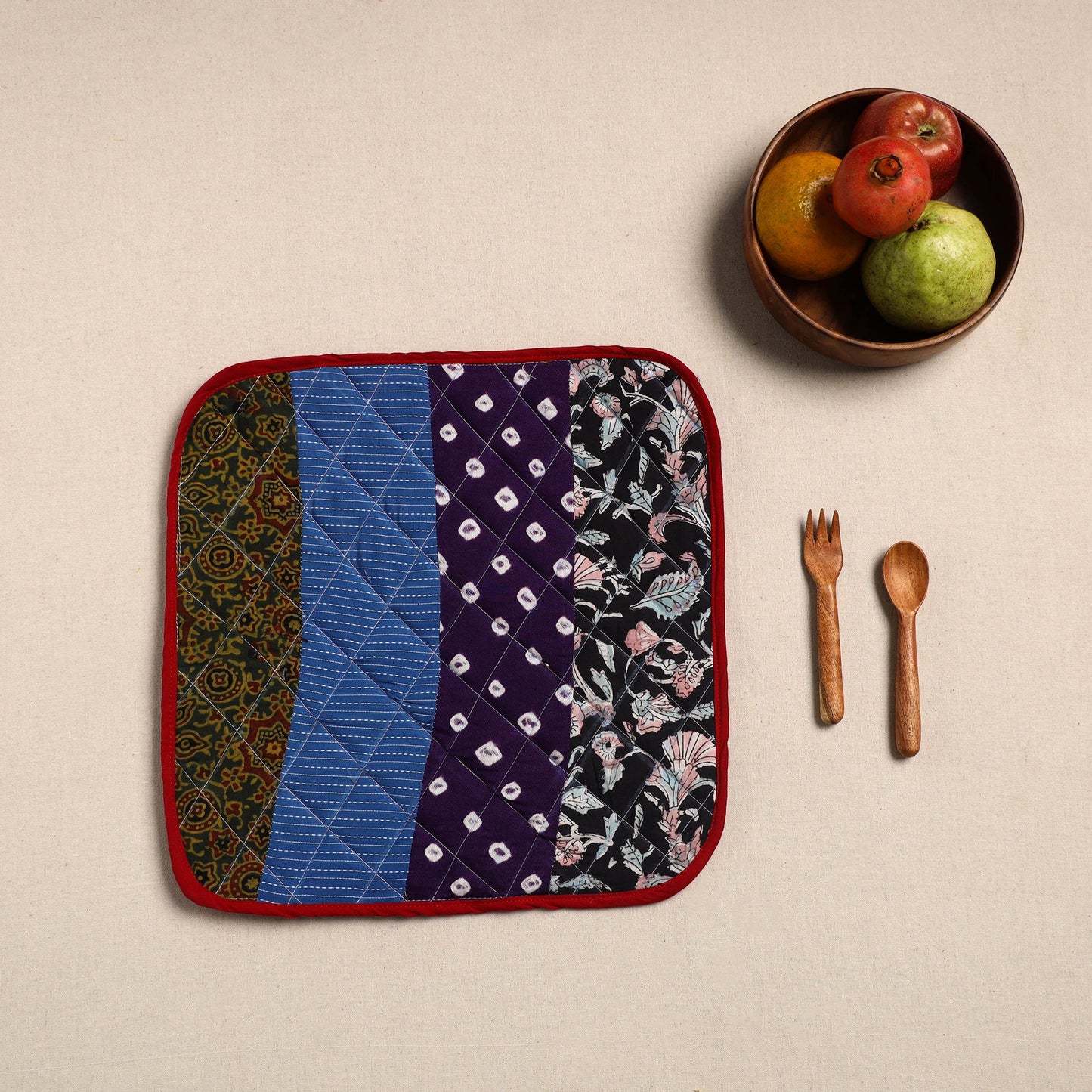 Multicolor Handcrafted Patchwork Cotton Pot Holder