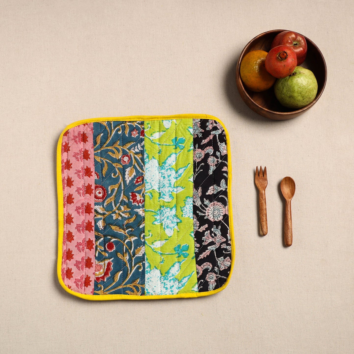Multicolor Handcrafted Patchwork Cotton Pot Holder
