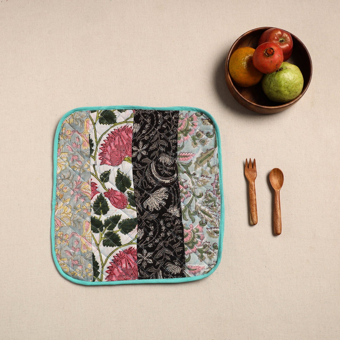 Multicolor Handcrafted Patchwork Cotton Pot Holder