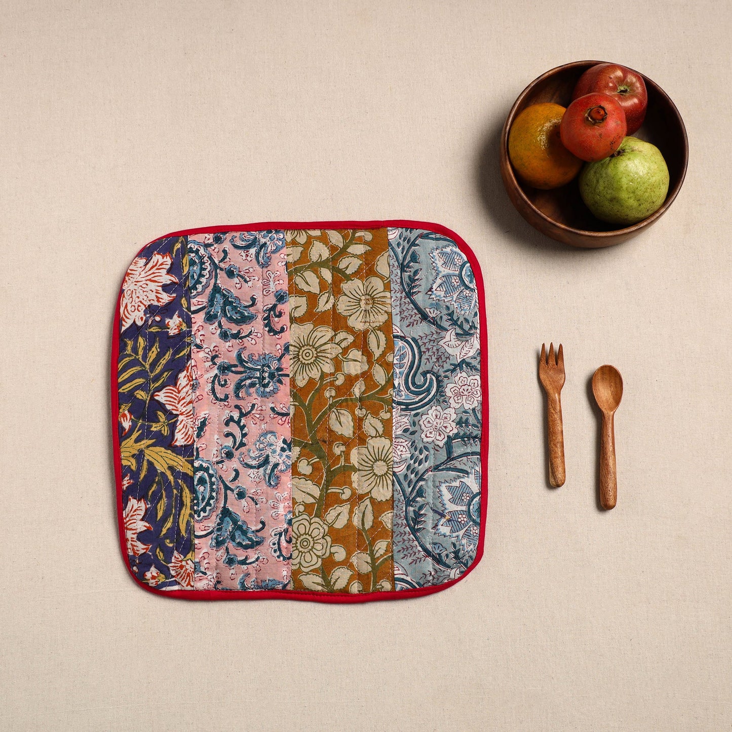 Multicolor Handcrafted Patchwork Cotton Pot Holder